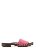 Miu Miu Studded Leather Clog — Pink