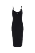 Off-White Nylon Elastane Bodycon Dress — Black