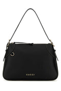 Gucci Emblem Shoulder Bag — Black