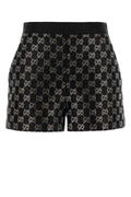 Gucci GG Monogram Tweed Bermudas — Black