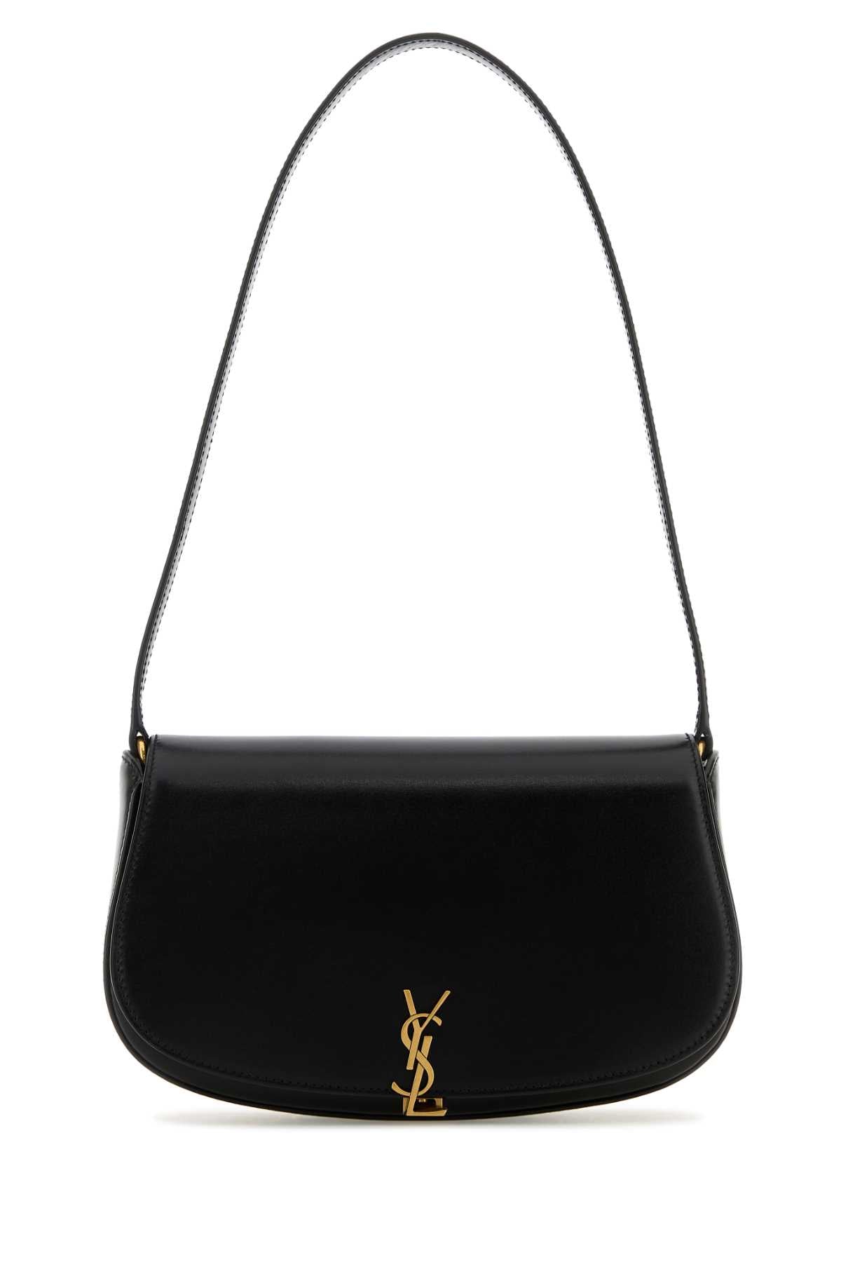Saint Laurent Le 5 à 7 Demi Lune Shoulder Bag — Black