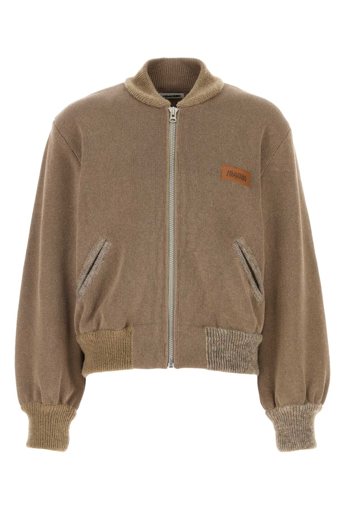 Magliano Knitted Bomber Jacket — Beige