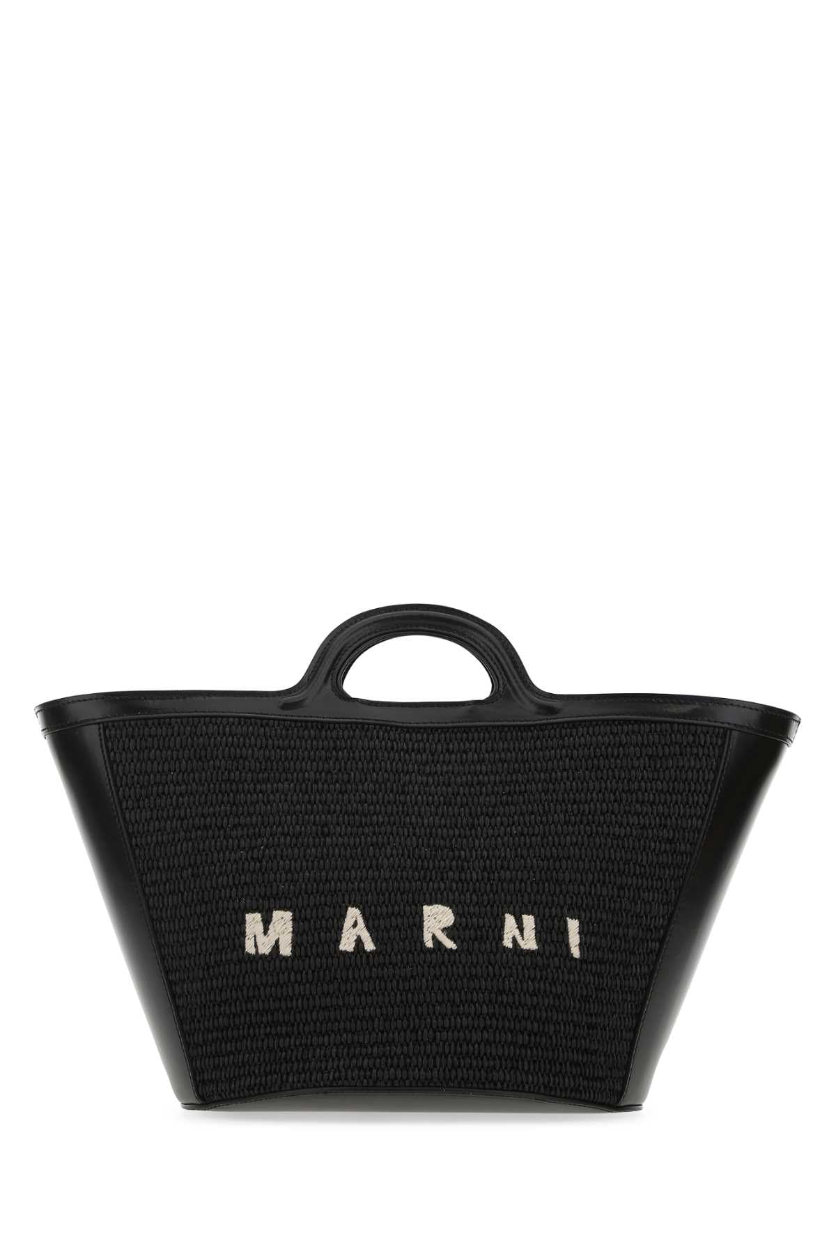 Marni Tropicalia Top Handle Bag — Black