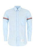 Thom Browne Cotton Oxford with Stripe Armband Shirt — Blue