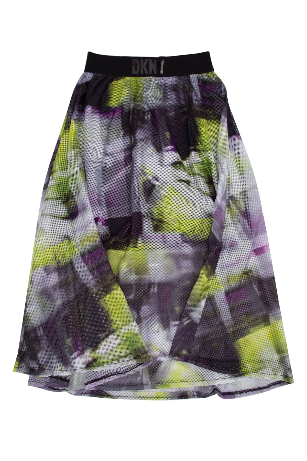 Dkny Junior Abstract Multicolor Mesh Skirt — Multicolor
