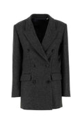 Isabel Marant Virgin Wool Double-Breasted Blazer — Gray