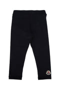 Moncler Jr Logo-Appliquéd Leggings — Black
