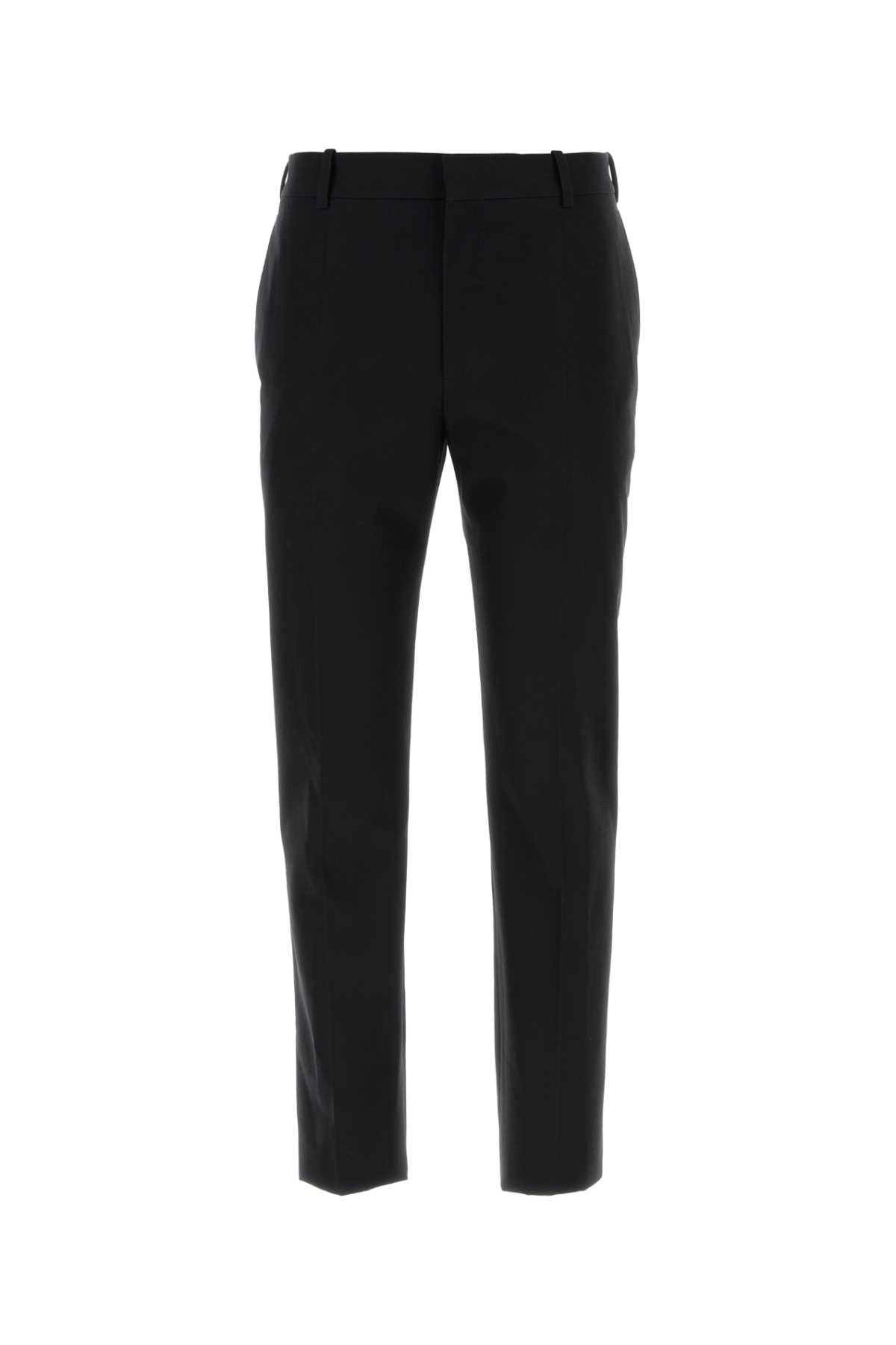 Alexander McQueen Cotton Trousers — Black