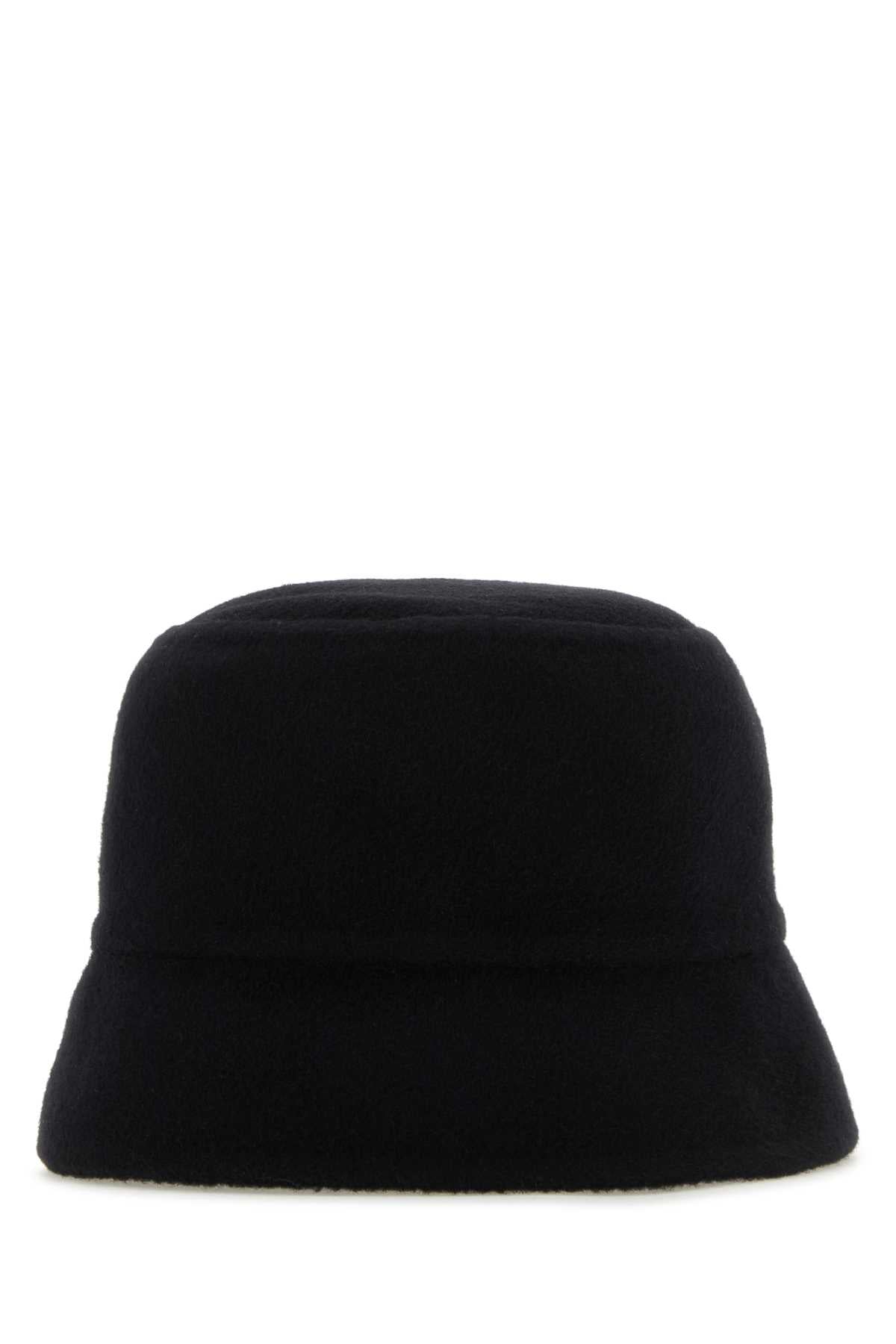 Prada BEAUTY Cashmere Bucket Hat — Black