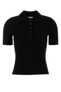 Courreges Knit Polo Shirt — Black
