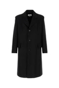 MM6 Maison Margiela Wool Blend Coat — Black