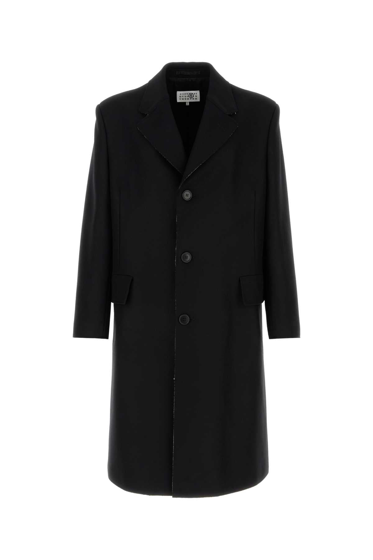 MM6 Maison Margiela Wool Blend Coat — Black