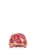 Dsquared2 BASEBALL Printed Hibiscus Cotton Baseball Cap — Beige