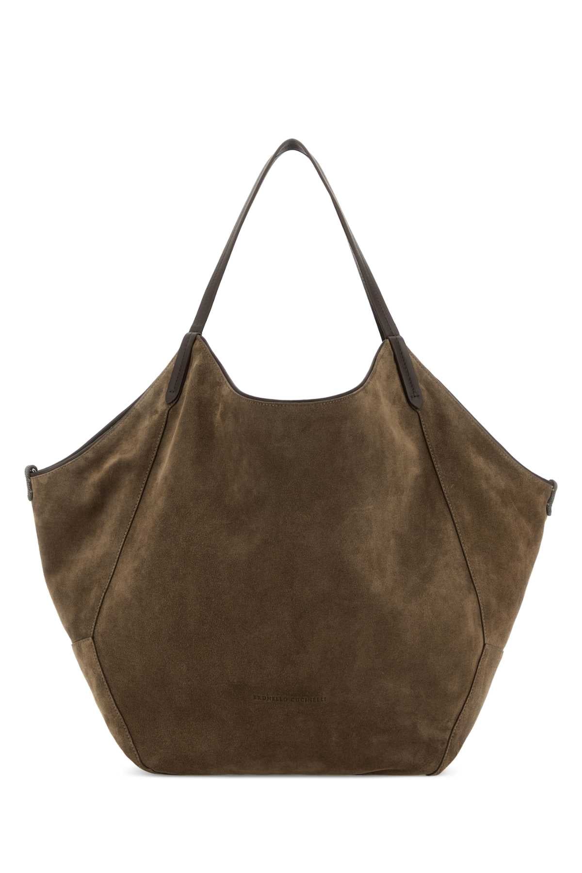 Brunello Cucinelli Suede Shoulder Bag — Brown