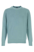 Fedeli Cotton Crew-Neck Sweater — Green