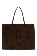 Tory Burch Suede Tote Bag — Brown