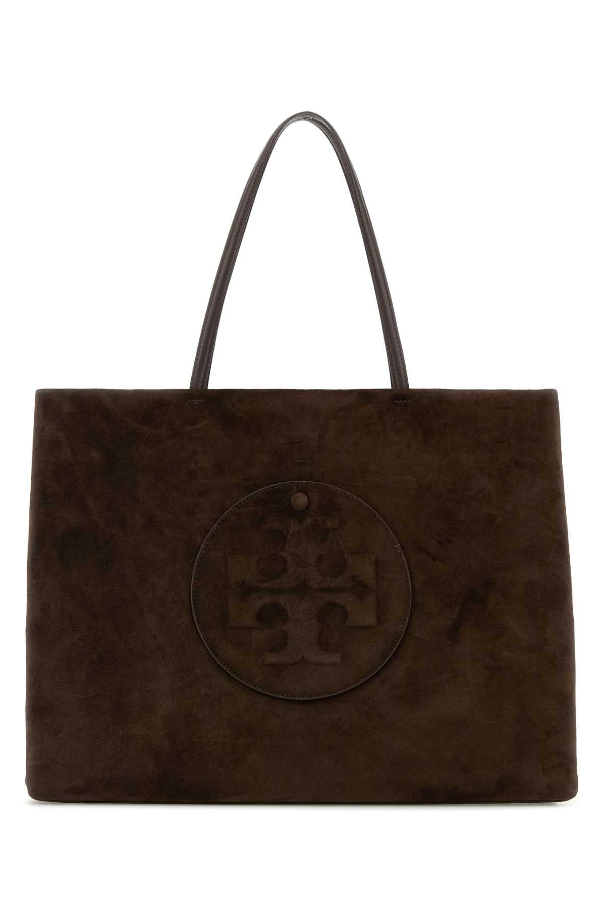 Tory Burch Suede Tote Bag — Brown