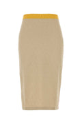 Fendi Color Block FF Skirt — Beige