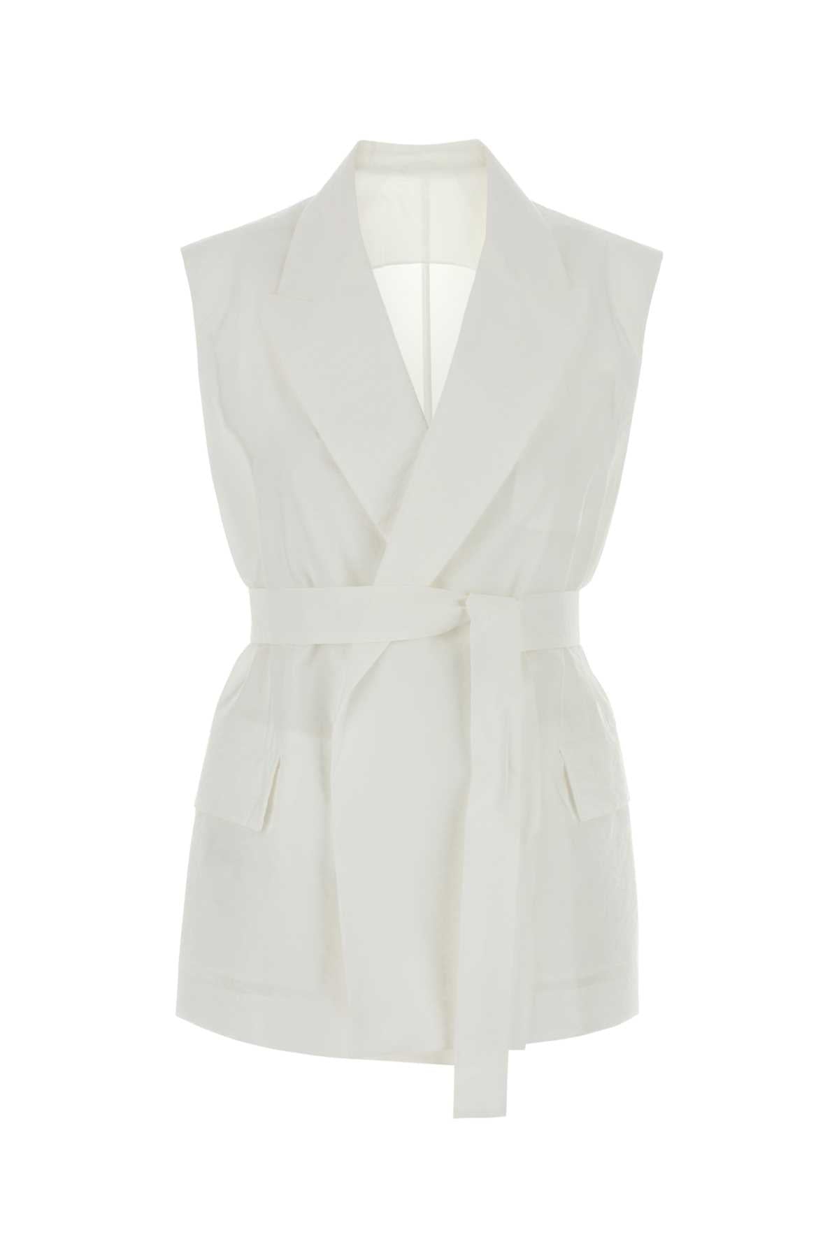Brunello Cucinelli Cotton Blend Vest — White