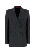 Gucci Double-Breasted Wool Blazer — Gray