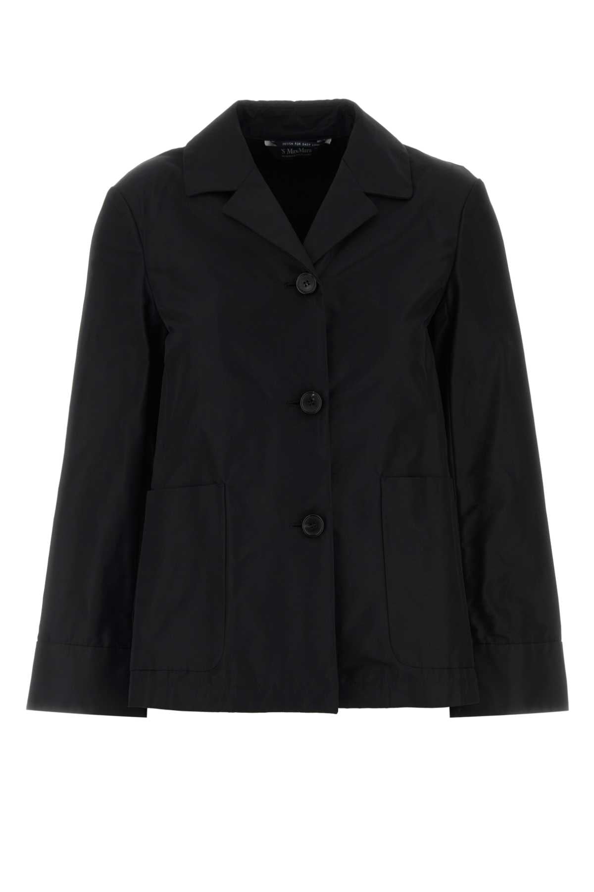 S Maxmara Cotton-Polyester Blend Jacket — Black