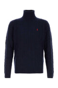 Polo Ralph Lauren Cable-Knit Wool-Cashmere Sweater — Navy