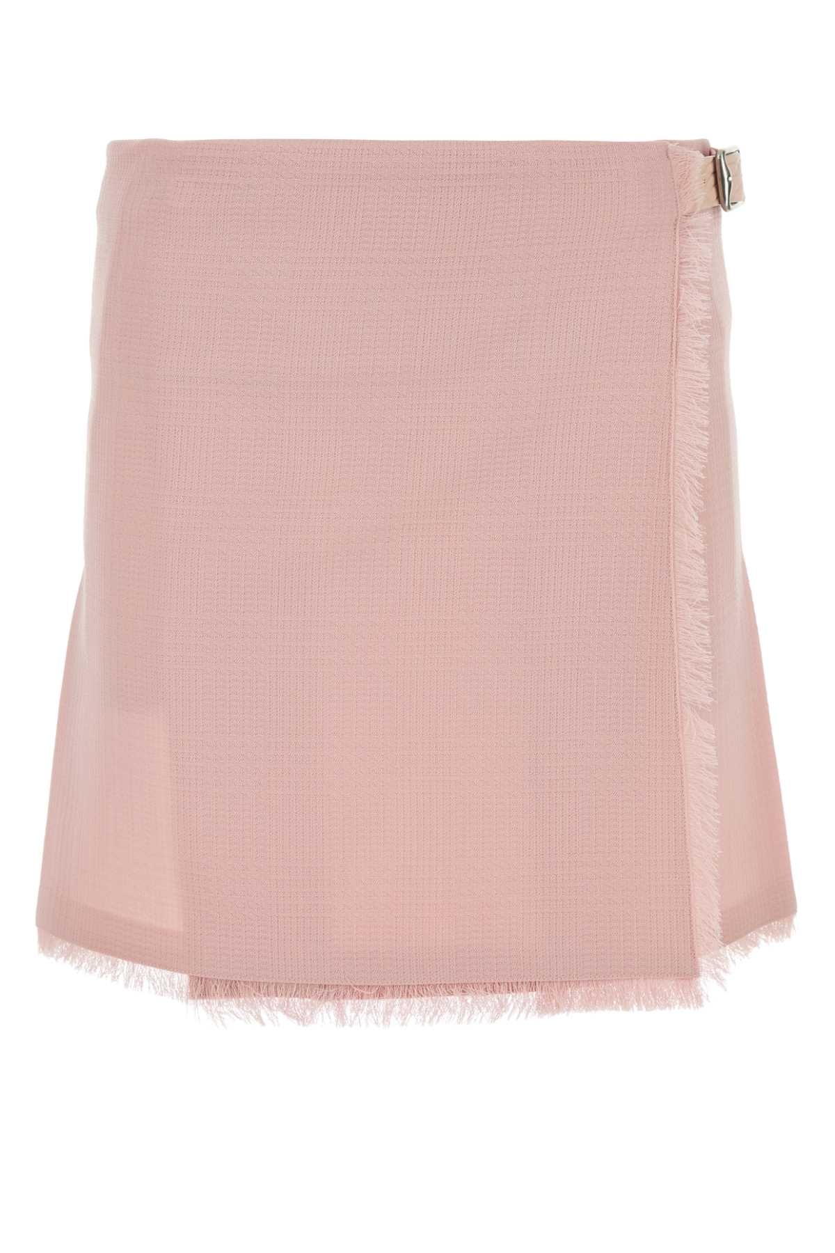 Burberry Wool Mini Skirt — Pink