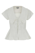Ganni Cotton Blouse — White