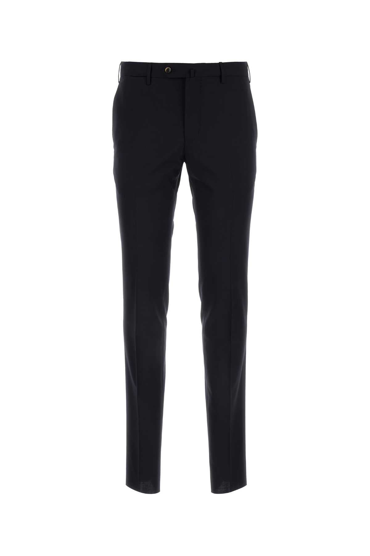 Pt Torino Stretch Wool Trousers — Blue