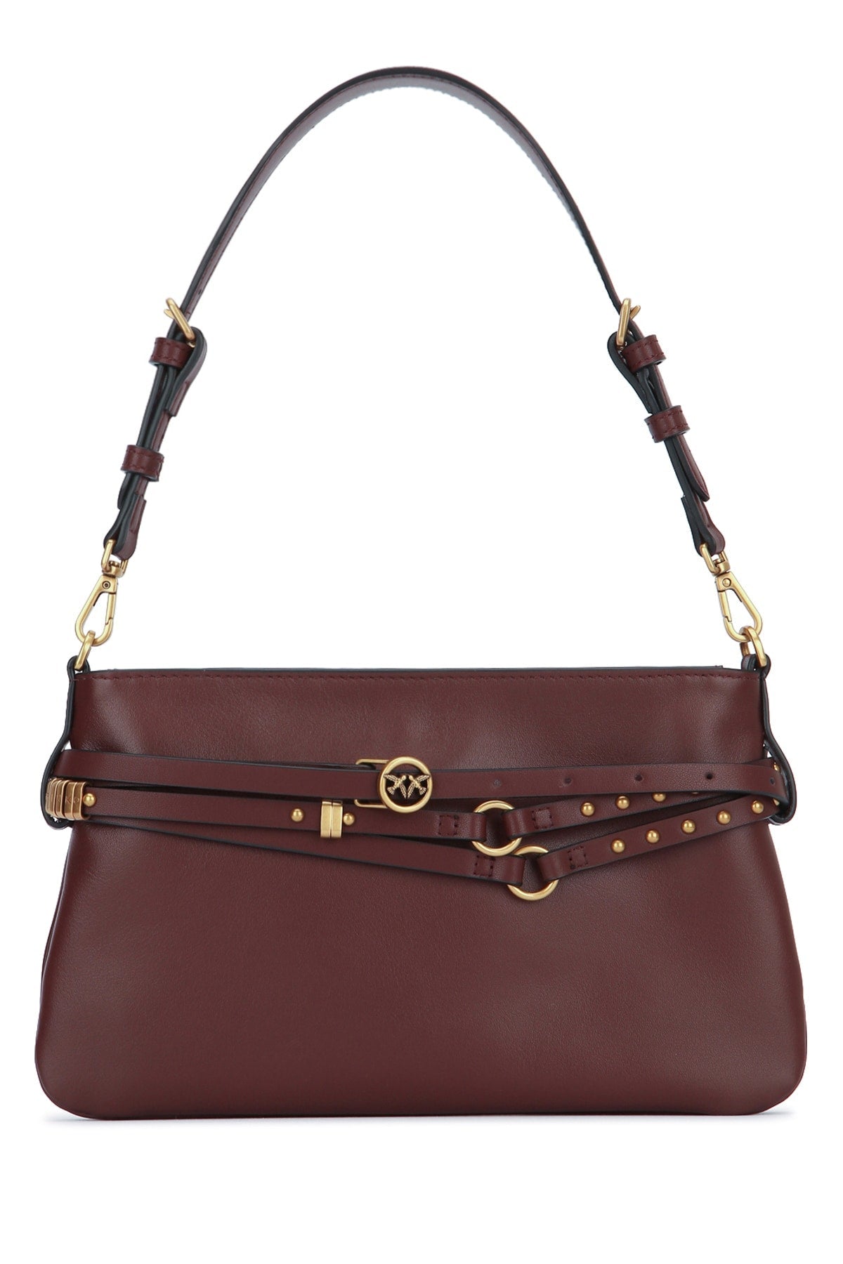 Pinko Vitello Shoulder Bag — Brown