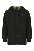 Burberry Reversible Polyester Raincoat — Black