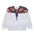 Marcelo Burlon Kids Wing-Print Cotton Sweatshirt — White