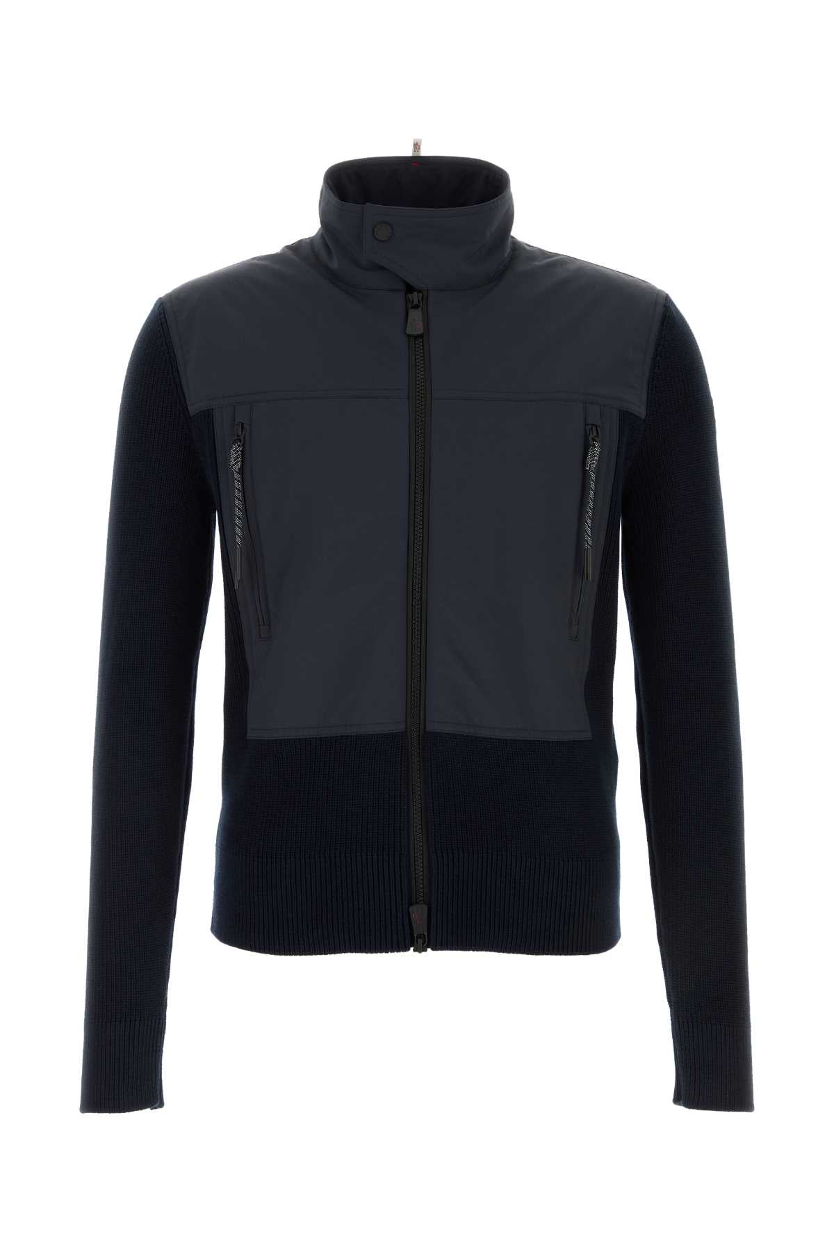 Moncler Grenoble Hybrid Knit Jacket — Black