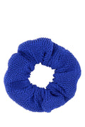 Hunza G Crinkled Nylon Hair Band — Blue