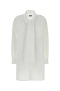 Moschino Stretch Poplin Shirt Dress — White