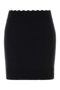Chloé Wool-Cashmere Knit Skirt — Black