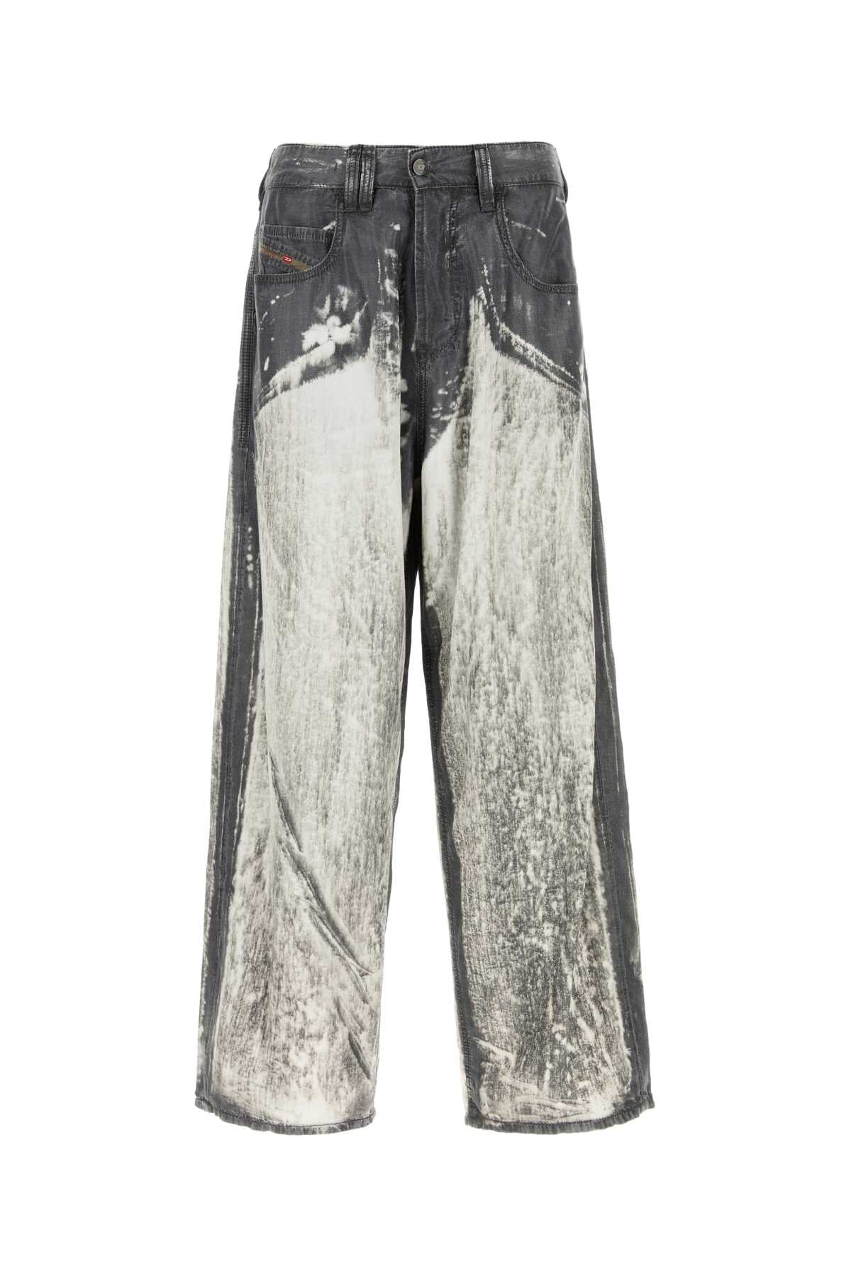 Diesel Two-Tone Lyocell Jeans — Gray