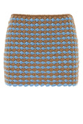 Prada Two-Tone Crochet Skirt — Multicolor