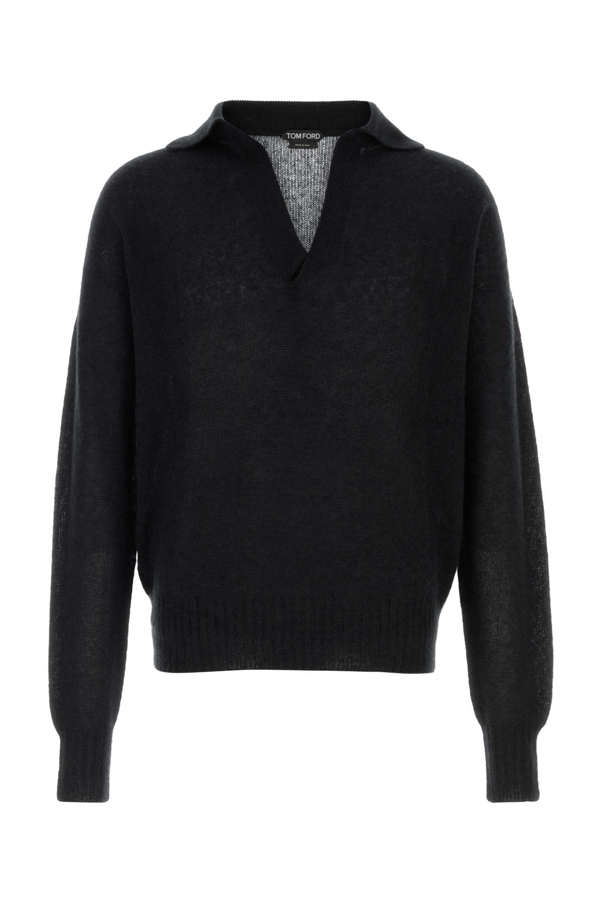 Tom Ford Cashmere Polo Shirt — Black