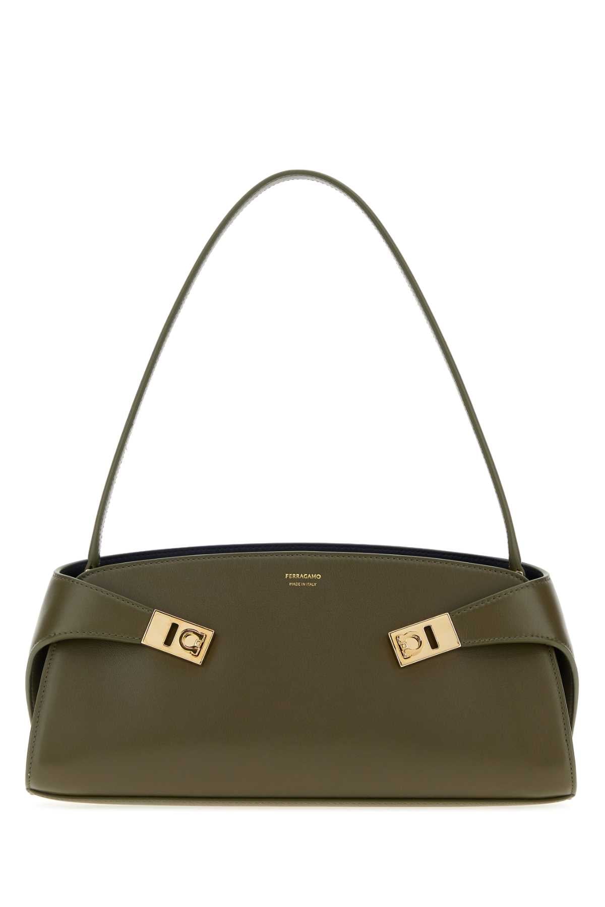 Ferragamo Newolinewnavy Shoulder Bag — Green
