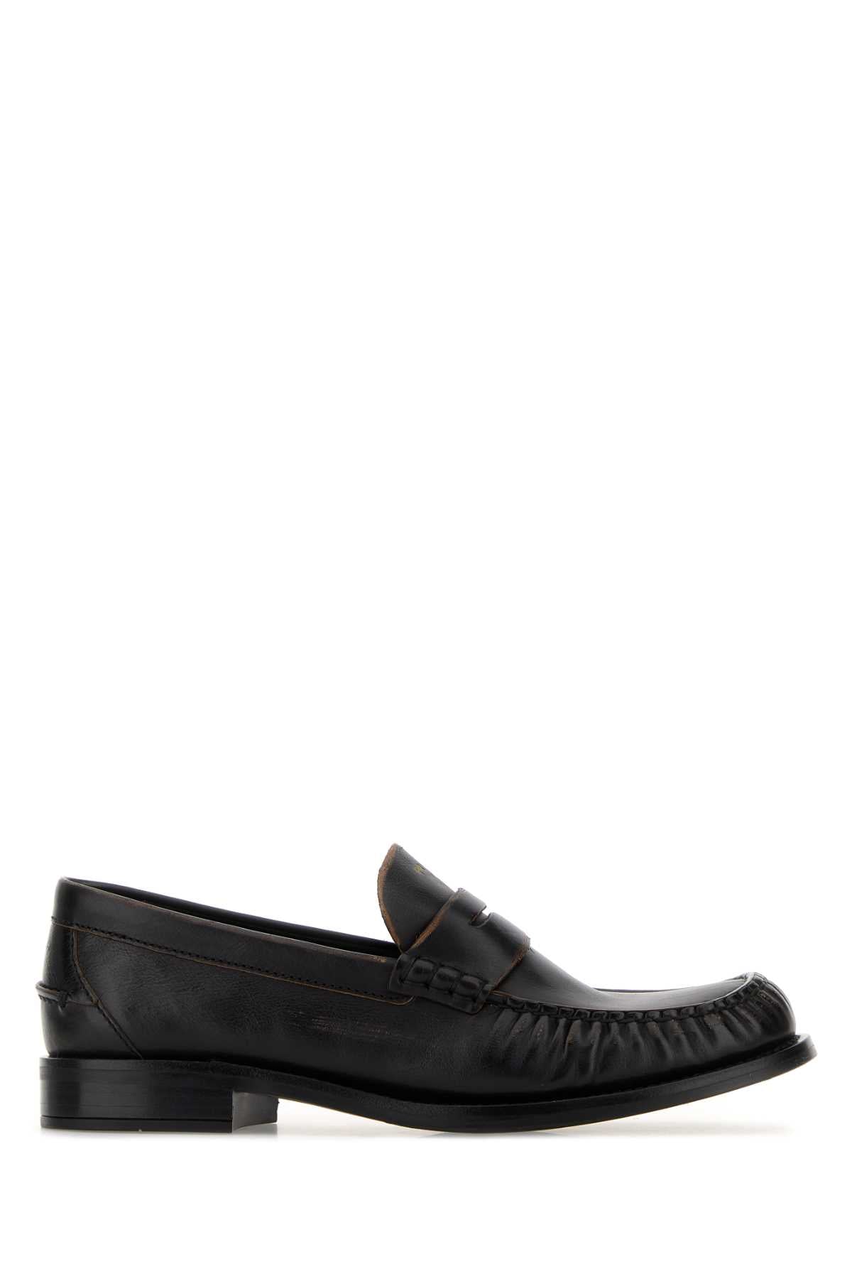 Prada Leather Loafer Loafer — Black