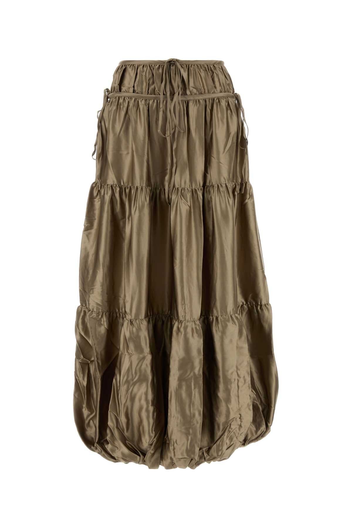 Italist Gathered Skirt — Beige