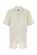 Zegna Ribbed Linen Shirt — Beige