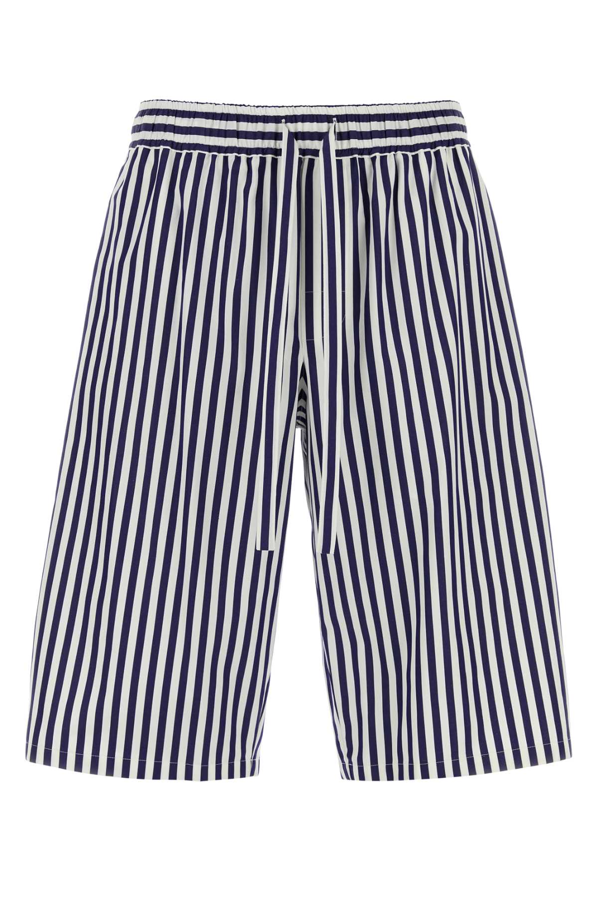 Dolce & Gabbana Striped Poplin Bermuda Shorts — Navy