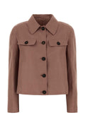 Brunello Cucinelli Linen Shirt Jacket Jacket — Taupe