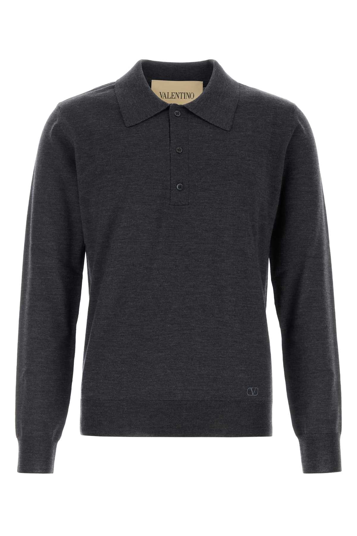 Valentino Garavani Maglia Polo Shirt — Gray