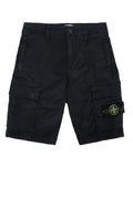 Stone Island Kids Cargo-Pocket Cargo Shorts — Navy