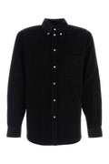 Fendi Corduroy Button-Down Shirt — Black