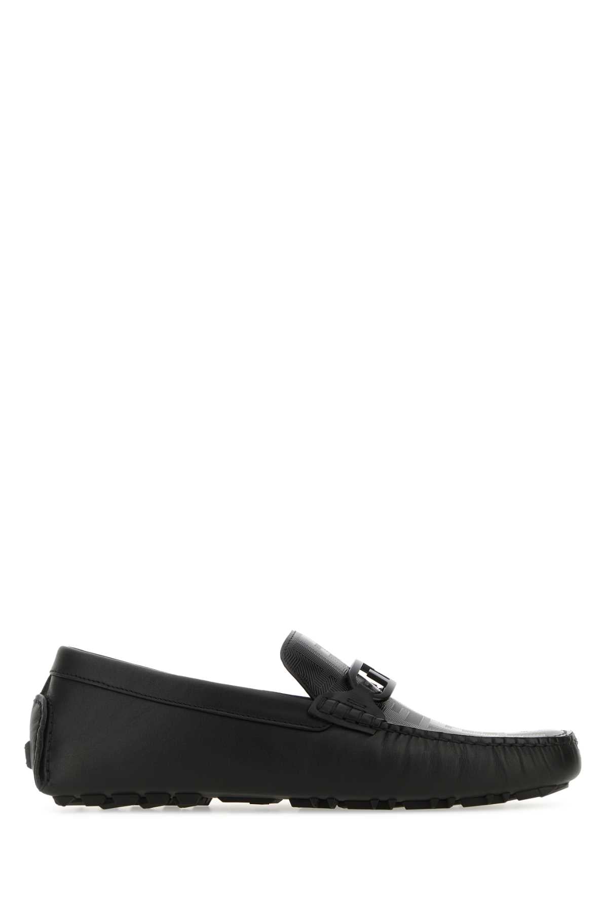 Fendi Leather Diver Loafer — Black