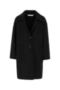 Palm Angels Single-Breasted Wool Coat — Black